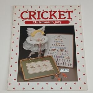 VTG Christmas In July Cricket Cross Stitch Pattern Book ©1984